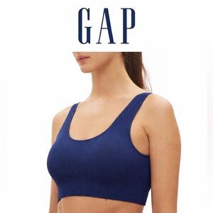 Gap GapBody Seamless Navy Blue Ribbed Sports Bralette Size XS